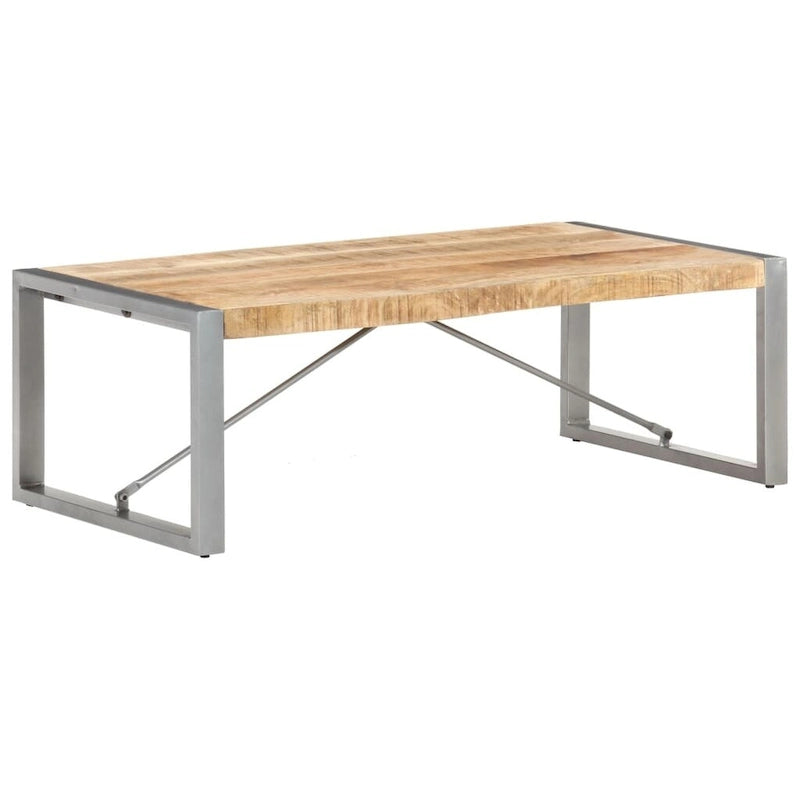 Rough Mango Wood Coffee Table, 47.2 x 23.6 x 15.7 Inches