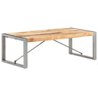 Rough Mango Wood Coffee Table, 47.2 x 23.6 x 15.7 Inches