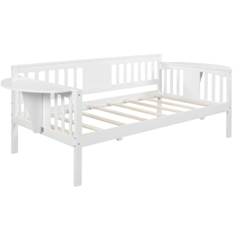 Wood Slat Support Twin Size Daybed in White