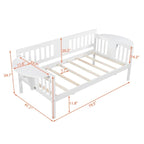 Wood Slat Support Twin Size Daybed in White