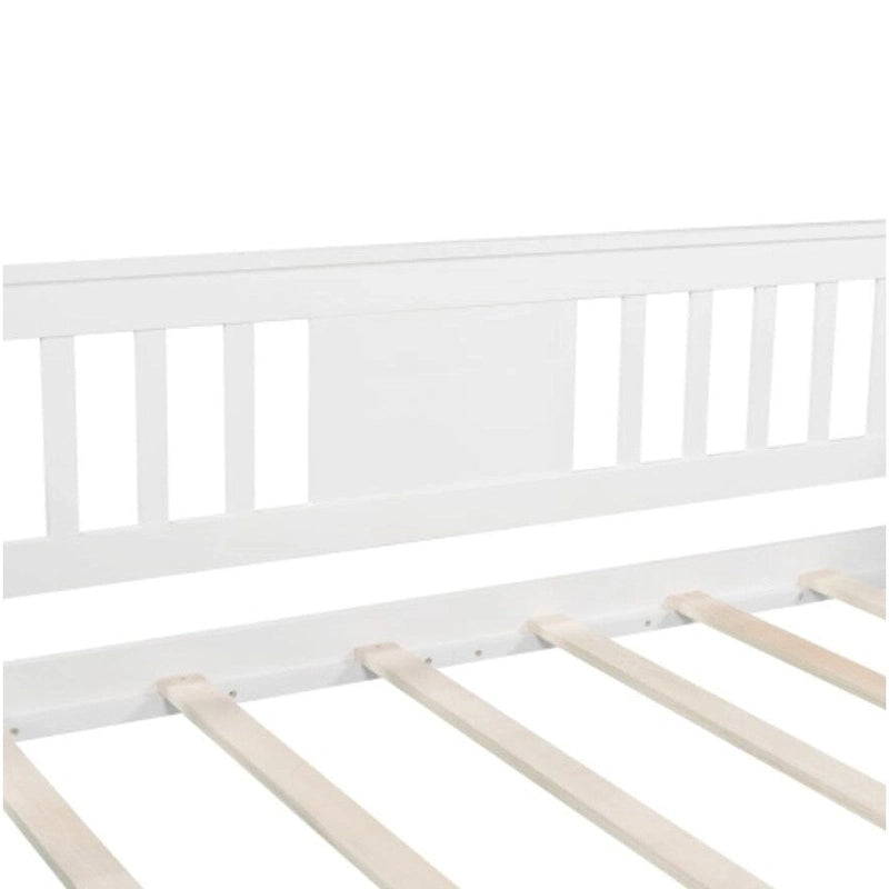 Wood Slat Support Twin Size Daybed in White