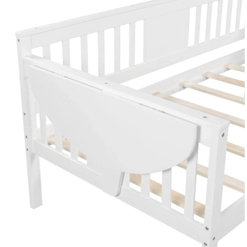 Wood Slat Support Twin Size Daybed in White