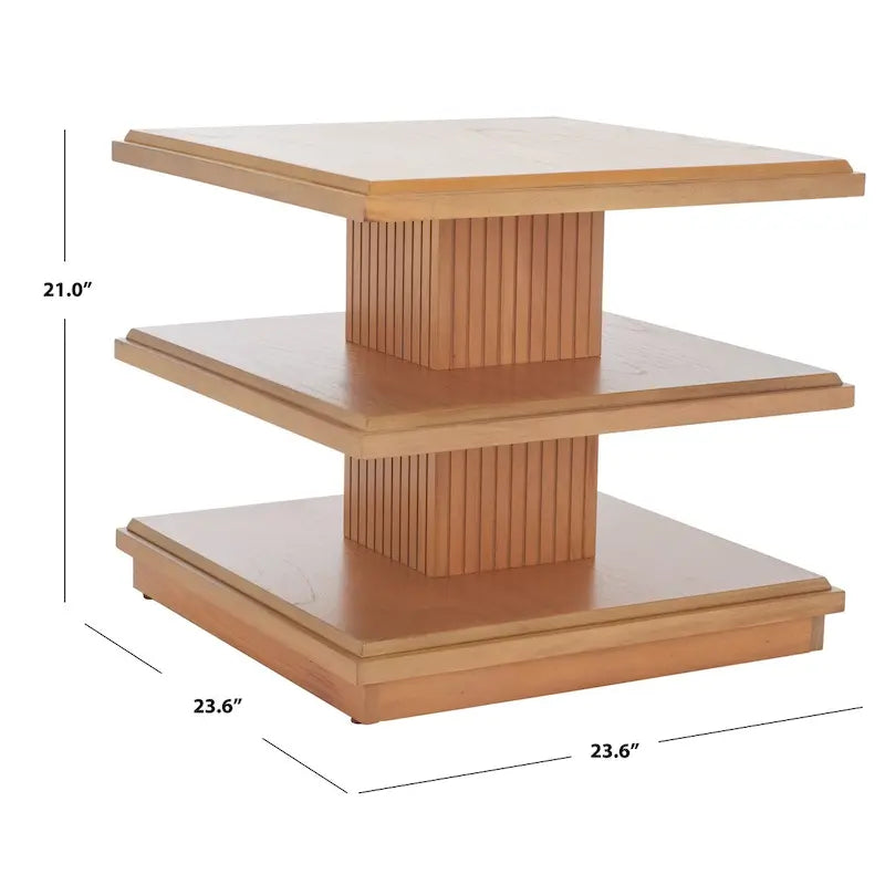 Ava 2-Shelf Accent Table - 24 L x 24 D x 21 H - 24Wx24Dx21H