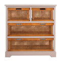 4-Drawer White Storage Cabinet, 29.1 x 13.8 x 30.3 Inches