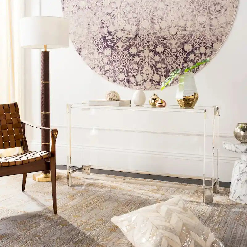 Acrylic Console Table, 52 x 15 x 29 Inches