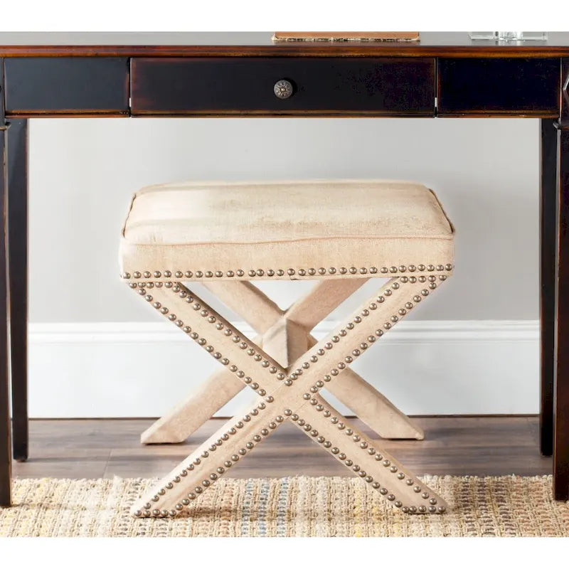 Beige Heads Ottoman