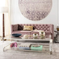 Clear Glass Coffee Table, 58 x 26 x 16 Inches