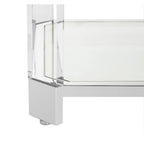 Clear Glass Coffee Table, 58 x 26 x 16 Inches