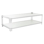 Clear Glass Coffee Table, 58 x 26 x 16 Inches
