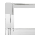 Clear Glass Coffee Table, 58 x 26 x 16 Inches