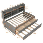 Twin Size Wooden Captain Bed