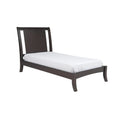 California King Bed, Sleigh Panel Headboard, Espresso Brown Mahogany