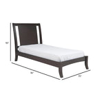 California King Bed, Sleigh Panel Headboard, Espresso Brown Mahogany