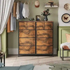 Fabric Dresser for Bedroom, 11.7 x 39.4 x 39.4 Inches