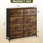 Fabric Dresser for Bedroom, 11.7 x 39.4 x 39.4 Inches