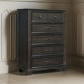 56-inch Tall Dresser, 6 Drawers, Felt and Cedar Lining, Walnut Brown
