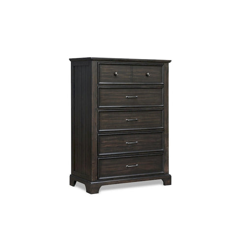 56-inch Tall Dresser, 6 Drawers, Felt and Cedar Lining, Walnut Brown