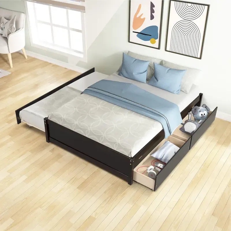 Full Bed with Two Drawers