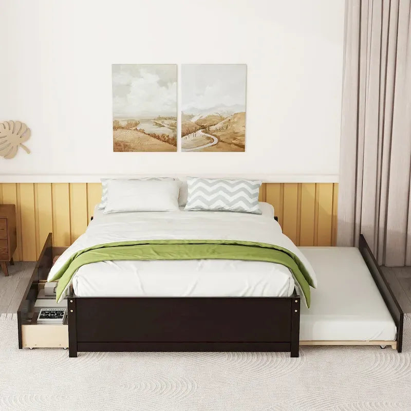 Full Bed with Two Drawers