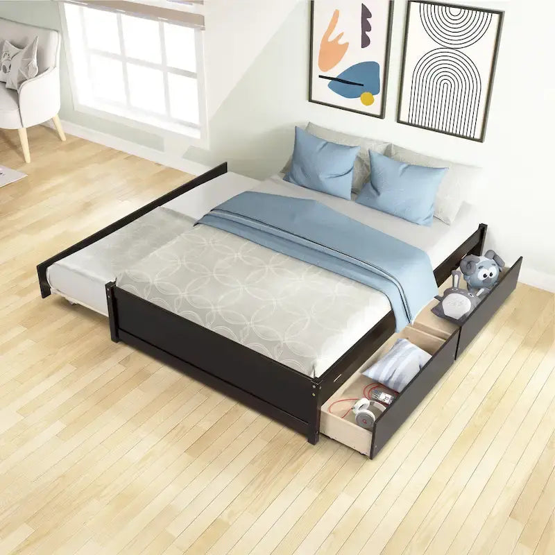 Full Bed with Two Drawers