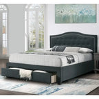 Upholstered Eastern King Bed with 1 Underbed Drawer
