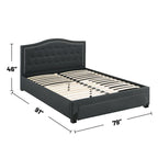 Upholstered Eastern King Bed with 1 Underbed Drawer