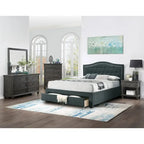 Upholstered Eastern King Bed with 1 Underbed Drawer