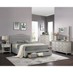 Upholstered Eastern King Bed with 1 Underbed Drawer
