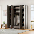 Wardrobe with Multiple Storage Space and Top Cabinet