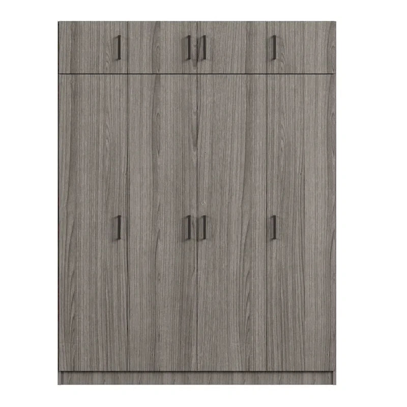 Wardrobe with Multiple Storage Space and Top Cabinet