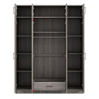 Wardrobe with Multiple Storage Space and Top Cabinet