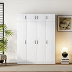 Wardrobe with Multiple Storage Space and Top Cabinet