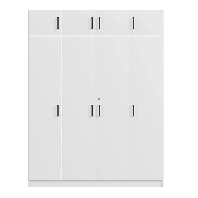 Wardrobe with Multiple Storage Space and Top Cabinet