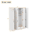 Wardrobe with Multiple Storage Space and Top Cabinet