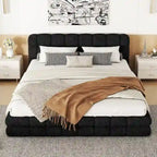 Queen Size Upholstered Platform Bed for Bedroom