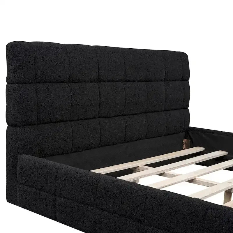 Queen Size Upholstered Platform Bed for Bedroom
