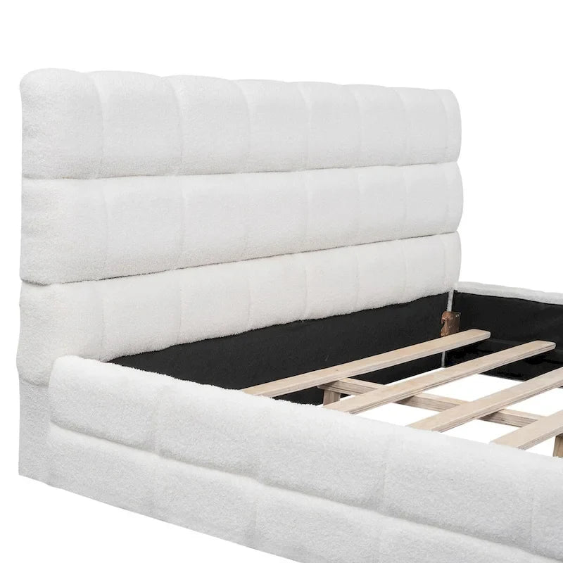 Queen Size Upholstered Platform Bed for Bedroom