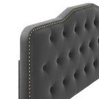 Amber Tufted Performance Velvet Twin Platform Bed