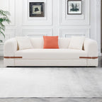 3-Seater Upholstered Sofa Multiple Color Loveseat Couch with Pillows