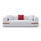 3-Seater Upholstered Sofa Multiple Color Loveseat Couch with Pillows