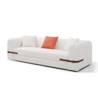 3-Seater Upholstered Sofa Multiple Color Loveseat Couch with Pillows