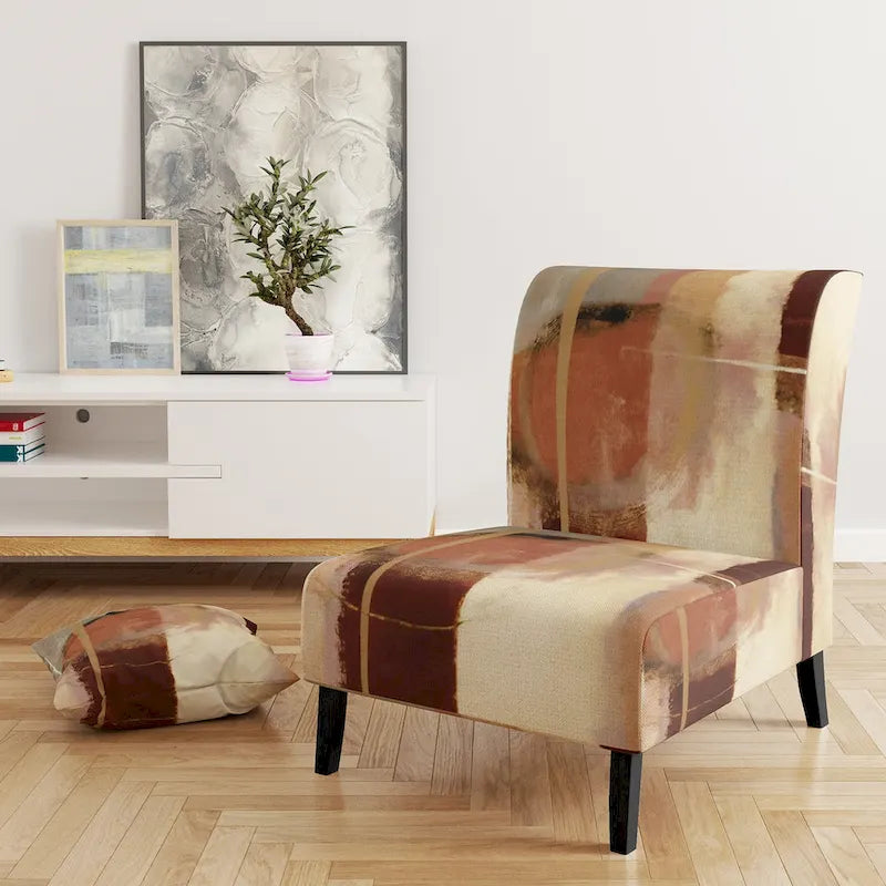 Upholstered Abstract Accent Chair and Modern and Contemporary Armchair