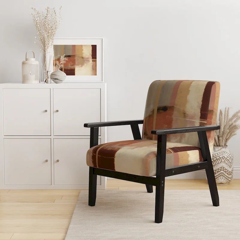 Upholstered Abstract Accent Chair and Modern and Contemporary Armchair