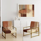 Upholstered Abstract Accent Chair and Modern and Contemporary Armchair