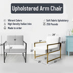 Upholstered Abstract Accent Chair and Modern and Contemporary Armchair