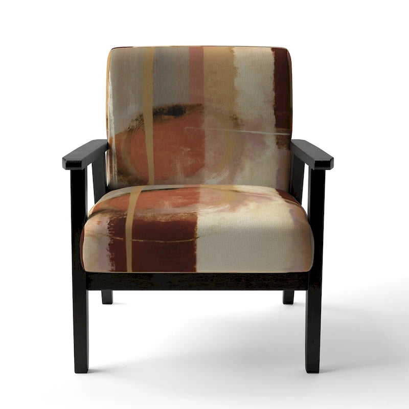 Upholstered Abstract Accent Chair and Modern and Contemporary Armchair