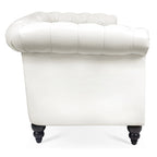 Upholstered Rolled Arm Chesterfield 3-Seater Sofa