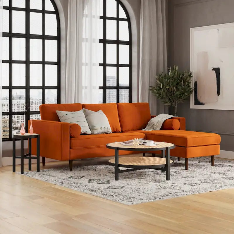 Velvet Reversible Sectional
