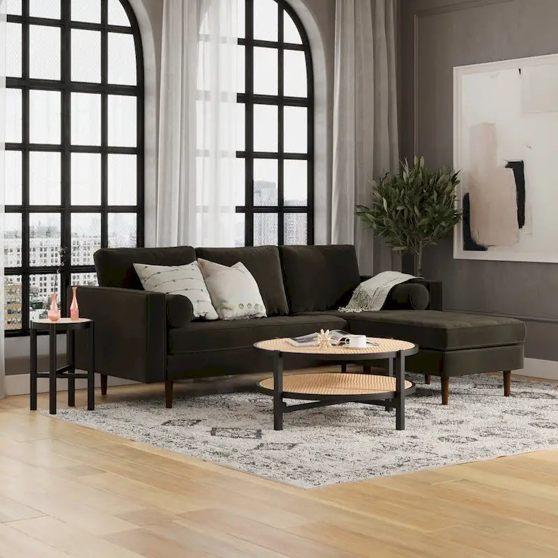 Velvet Reversible Sectional