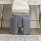 Round Ottoman Teddy Foot Stool for Living Room Bedroom